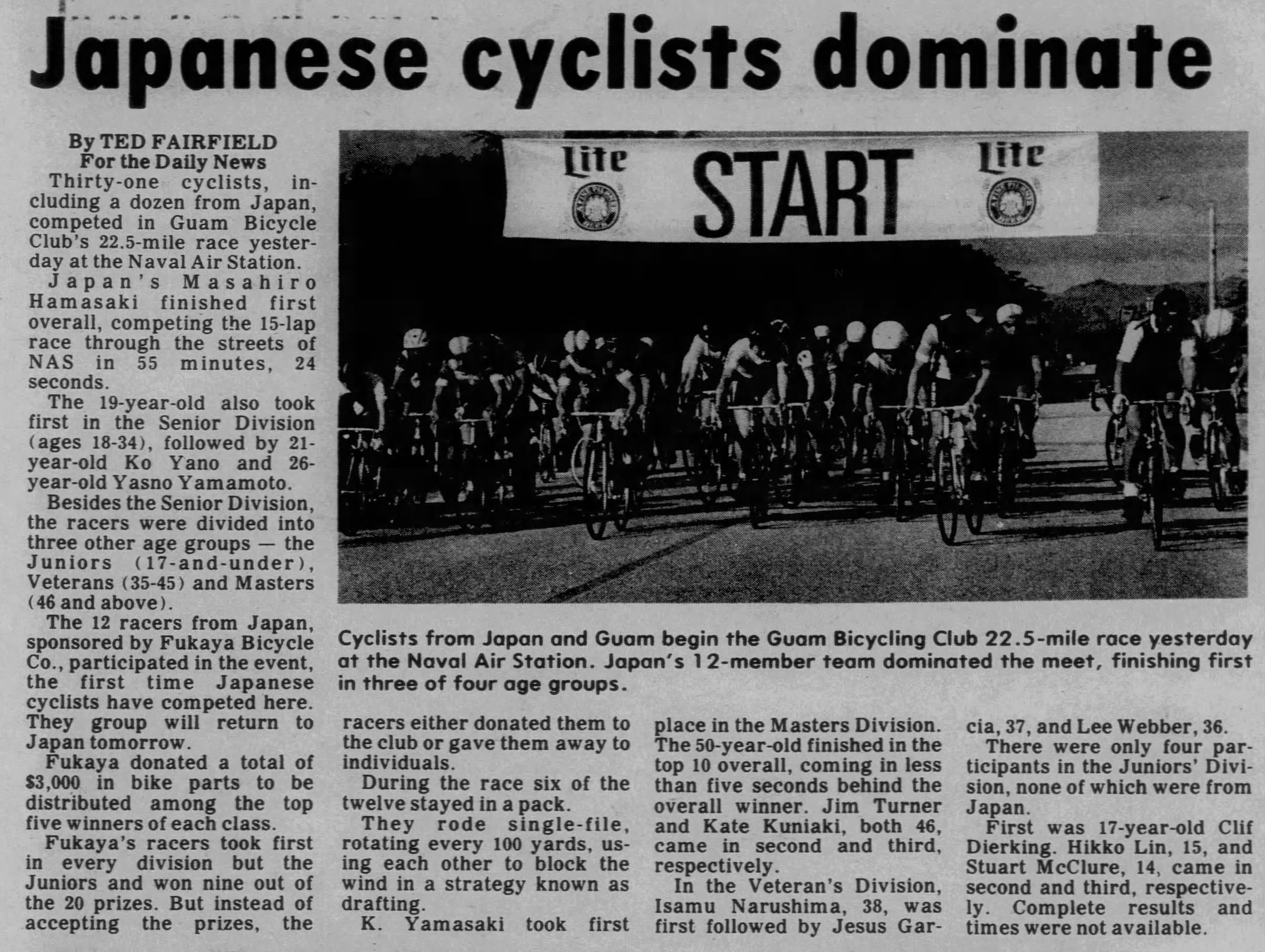 Guam Bicycle Club 22.5 mile race