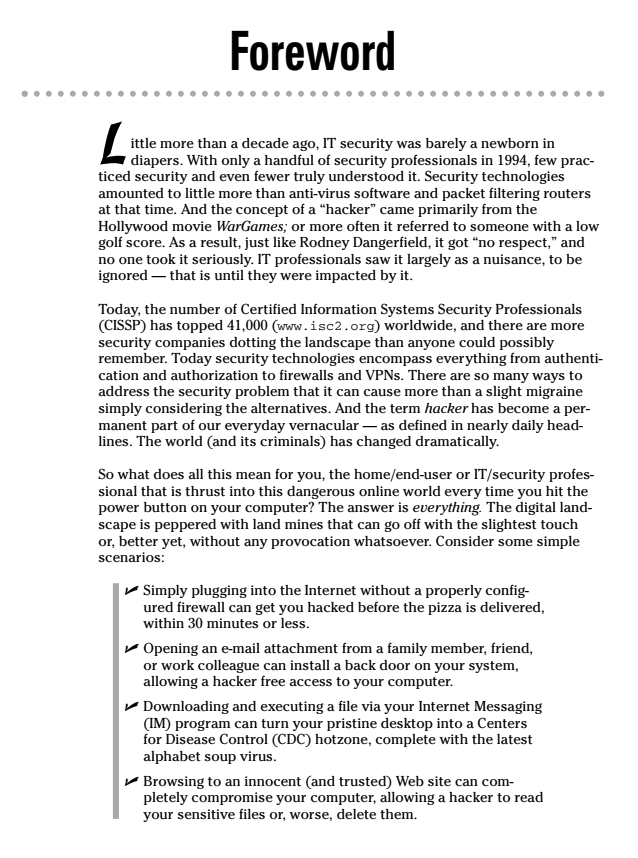 Foreword: Hacking for Dummies — Page 1