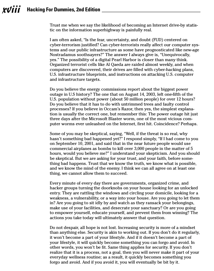 Foreword: Hacking for Dummies — Page 2
