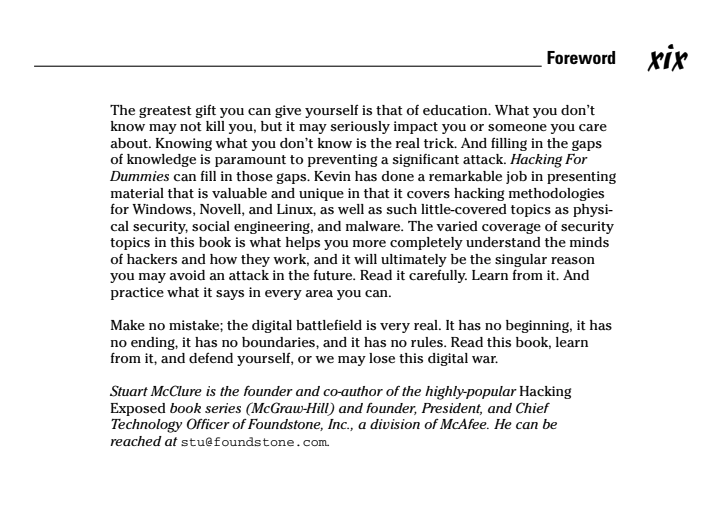 Foreword: Hacking for Dummies — Page 3