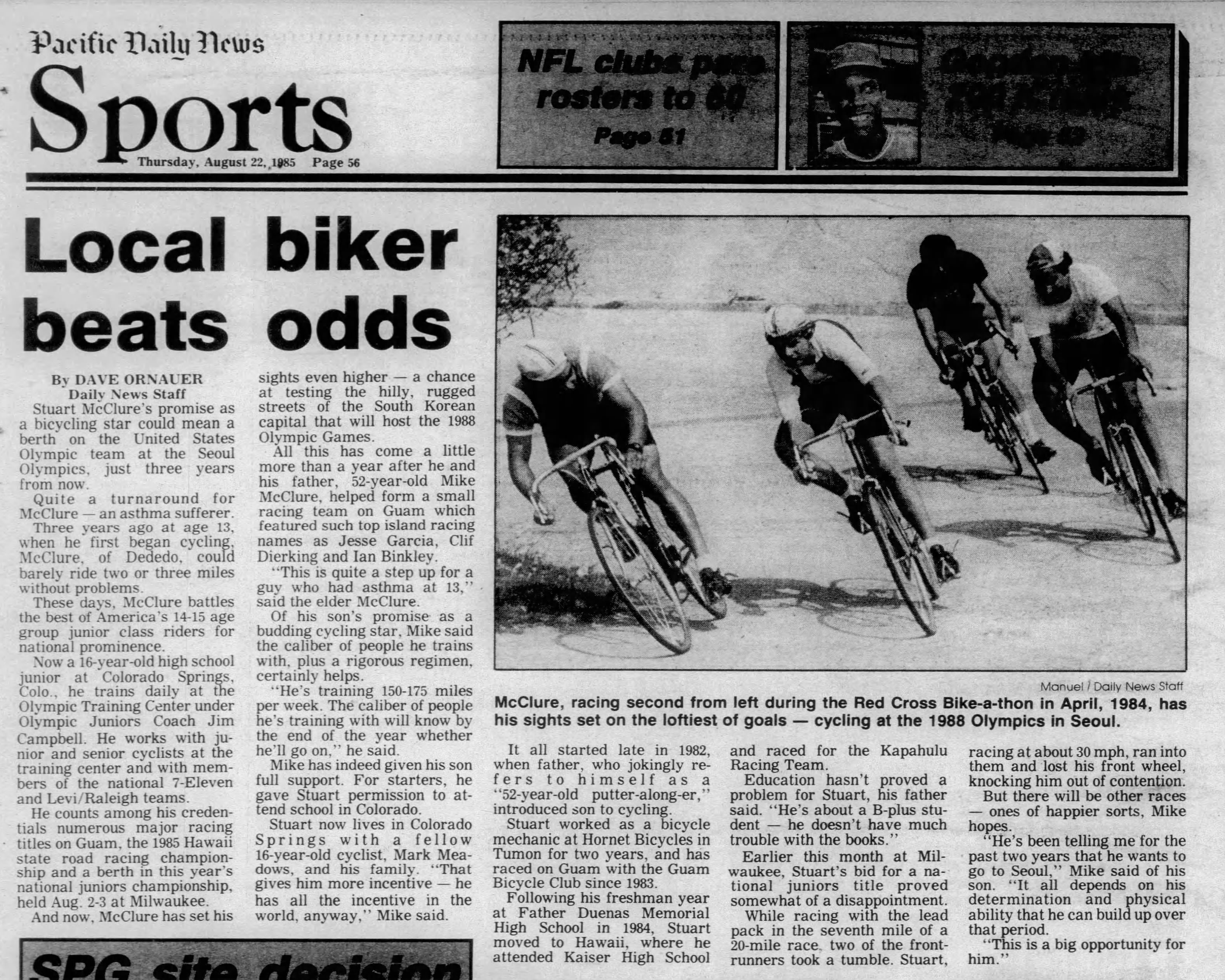 Stuart McClure cycling