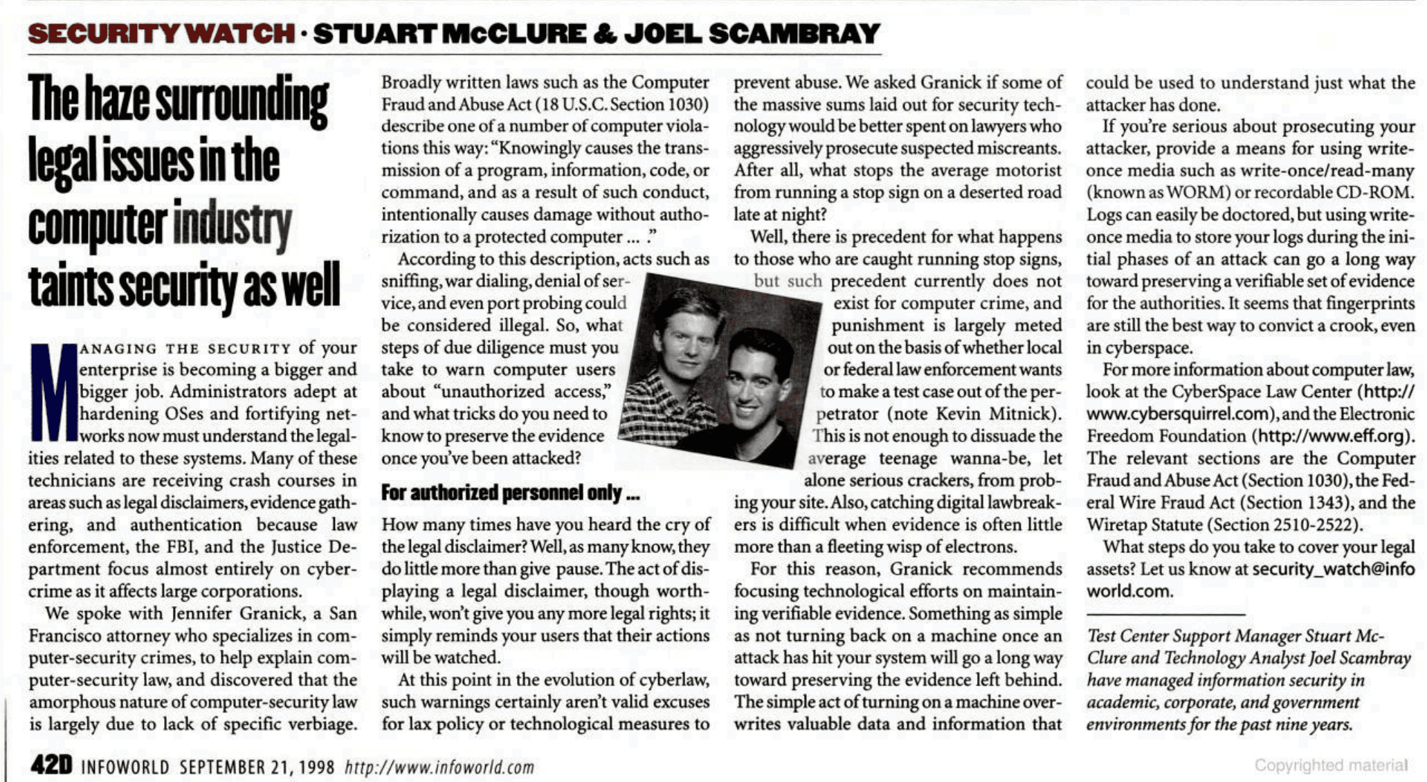 the-haze-surrounding-legal-issues-in-the-computer-industry-taints-security-as-well