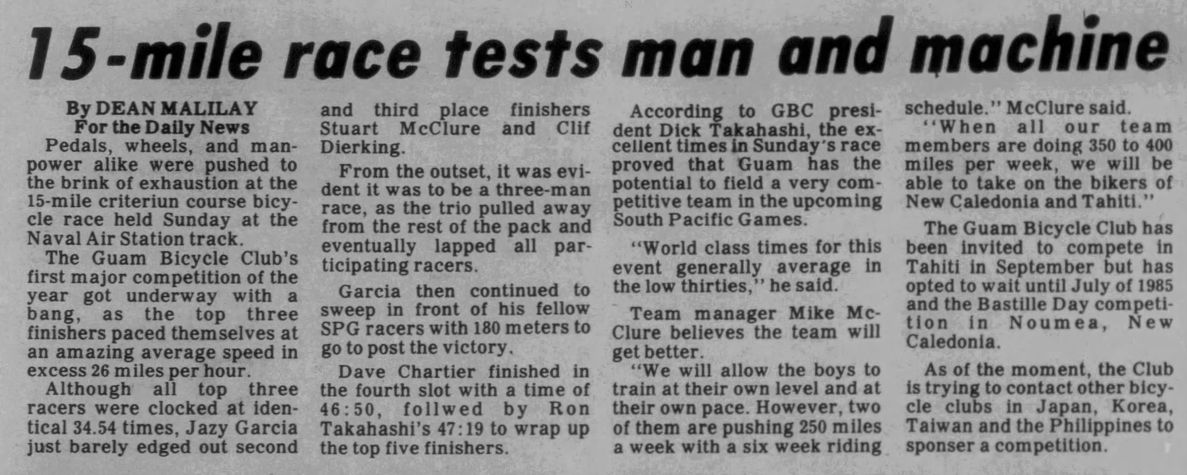 Stuart McClure cycling